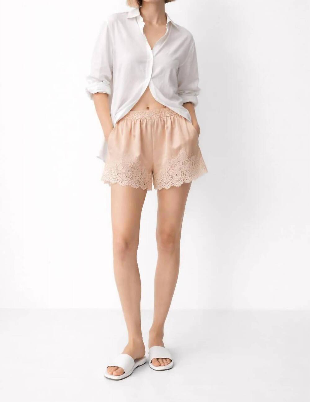 NEW DÔEN iona buttery silk short in peach sorbet